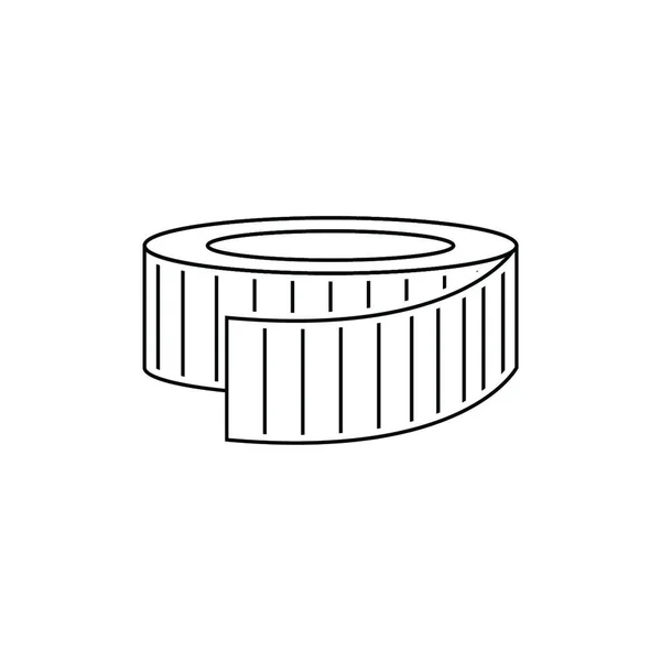 Ikonen För Måttband Tunn Linje Design Vektorillustration — Stock vektor