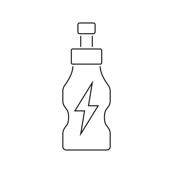Ikone Der Energy Drinks Flasche Dünnschichtgestaltung Vektorillustration — Stockvektor