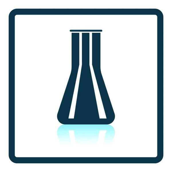 Ikony Żarówki Chemicznych Cień Odbicie Projekt Ilustracja Wektorowa — Wektor stockowy