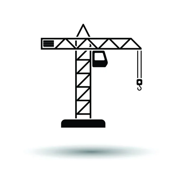 Icon Crane White Background Shadow Design Vector Illustration — Stock Vector