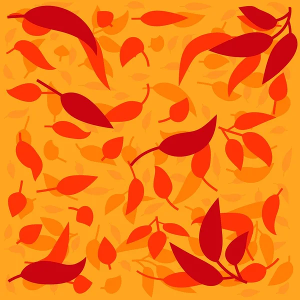 Abstract Autumn Leaves Background Seasonal Vector Illustration — Stock Vector