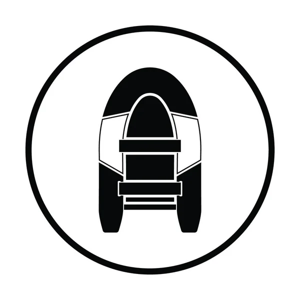 Ікона Гумового Човна Дизайн Тонкого Кола Векторні Ілюстрації — стоковий вектор