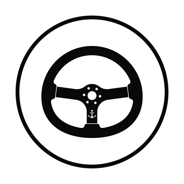 Icono Del Volante Diseño Círculo Delgado Ilustración Vectorial — Vector de stock