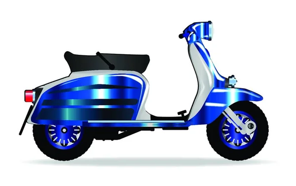 Típico Estilo 1960 Scooter Motor Sobre Fundo Branco —  Vetores de Stock