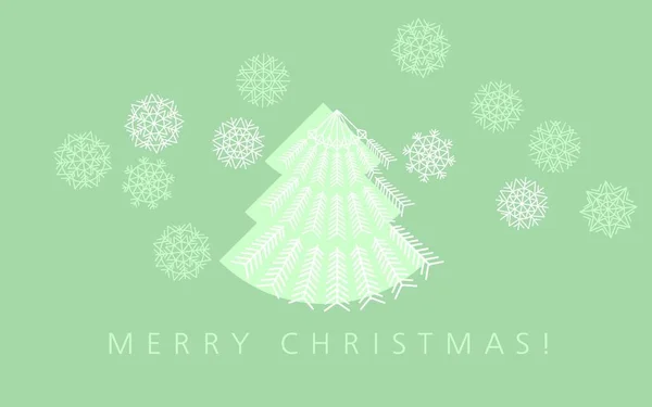 Elegante Color Verde Pálido Fondo Navidad Xmas Faminin Plantilla Encabezado — Archivo Imágenes Vectoriales