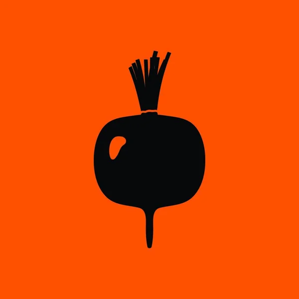 拉狄什图标 橙色背景与黑色 矢量说明 — 图库矢量图片