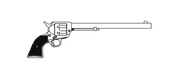 Wyatt Earp Buntline特殊长管六门炮 — 图库矢量图片