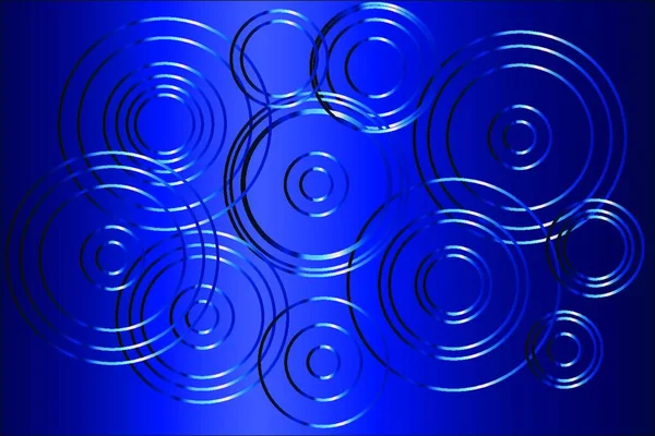Een Achtergrond Gemaakt Van Metaalblauw Met Zilveren Cirkels — Stockvector