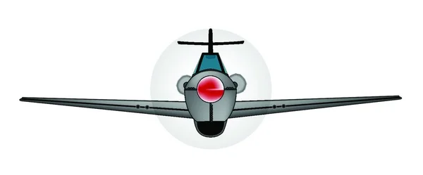 Primeros Aviones Combate Segunda Guerra Mundial Iver Fondo Blanco — Vector de stock