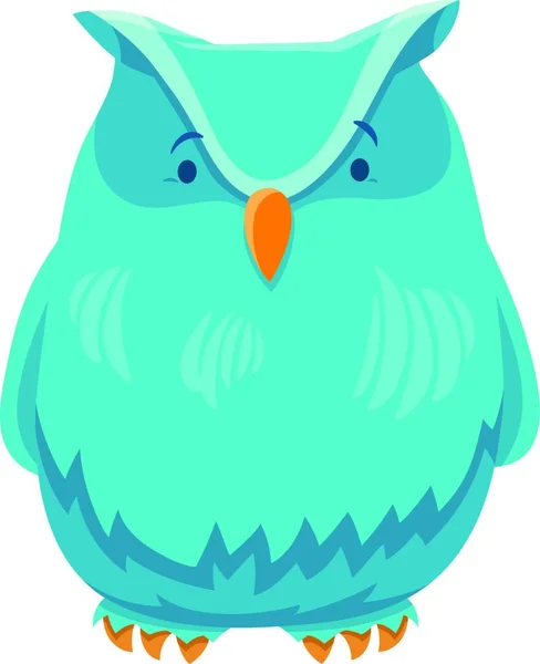 Мультфільм Ілюстрація Сови Птаха Смішний Тваринний Персонаж — стоковий вектор