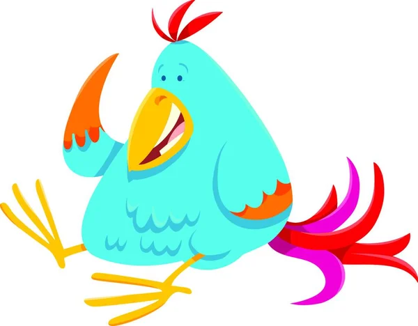 Illustration Bande Dessinée Personnage Drôle Oiseau Animal — Image vectorielle