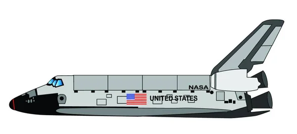 Típico Ônibus Espacial Sobre Fundo Branco — Vetor de Stock