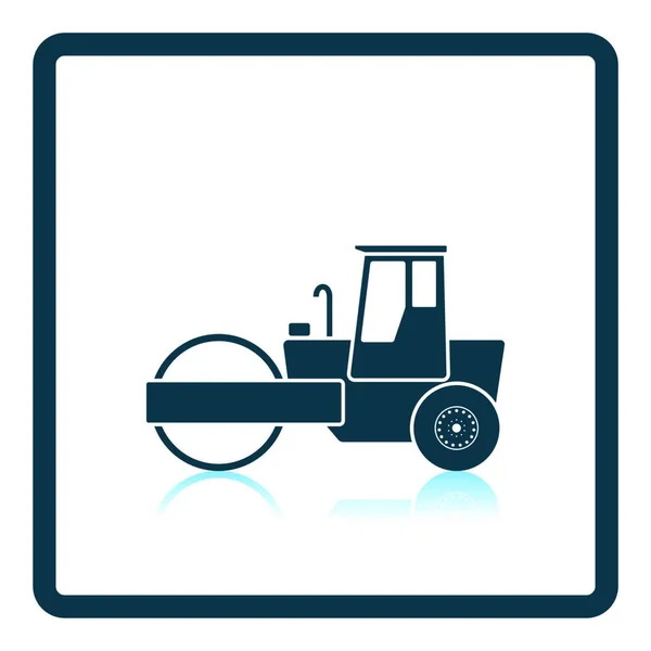 Pictogram Voor Weg Roller Schaduw Reflectie Ontwerp Vectorillustratie — Stockvector