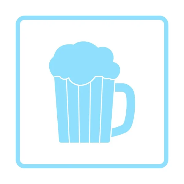 Κούπα Μπύρας Εικονίδιο Μπλε Πλαίσιο Σχεδιασμού Εικονογράφηση Διάνυσμα — Διανυσματικό Αρχείο