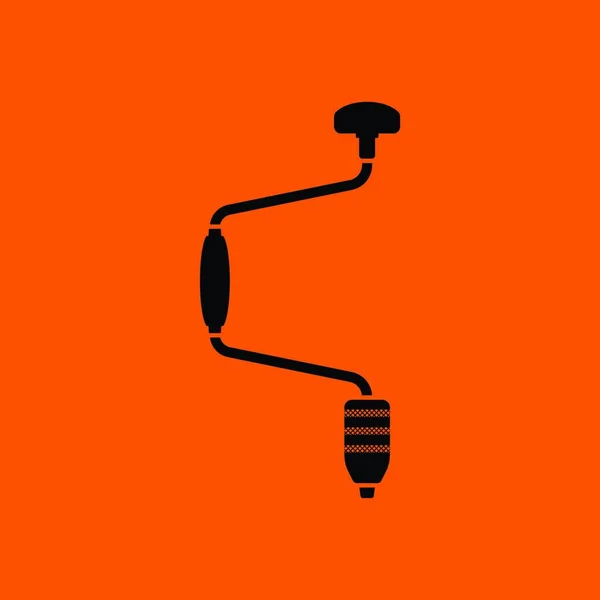 オージェ アイコン 黒とオレンジ色の背景 ベクトル図 — ストックベクタ