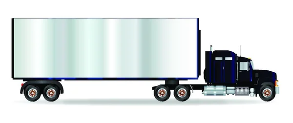 Avant Grand Camion Sur Fond Blanc — Image vectorielle