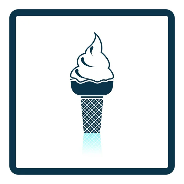 Icono Helado Diseño Reflejo Sombra Ilustración Vectorial — Archivo Imágenes Vectoriales