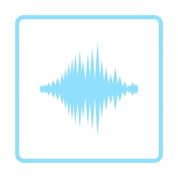 Musik Equalizer Symbol Blaues Rahmendesign Vektorillustration — Stockvektor