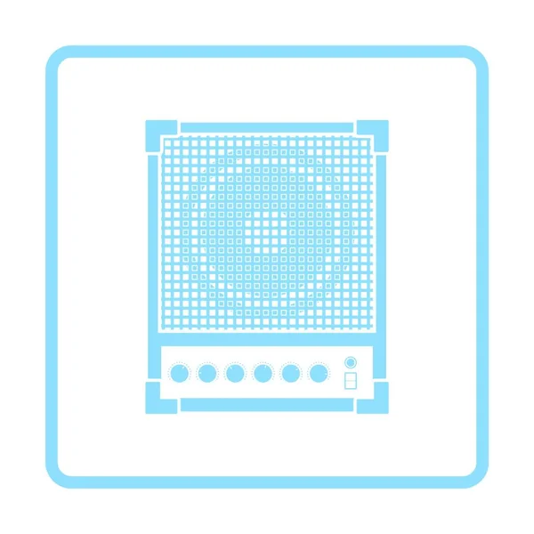 Audiomonitor Symbol Blaues Rahmendesign Vektorillustration — Stockvektor