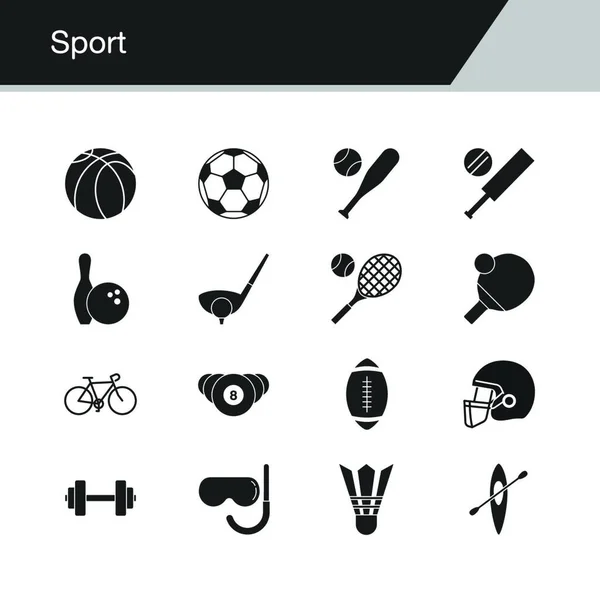 Sport Ikonen Design Für Präsentation Grafikdesign Mobile Anwendung Webdesign Infografik — Stockvektor