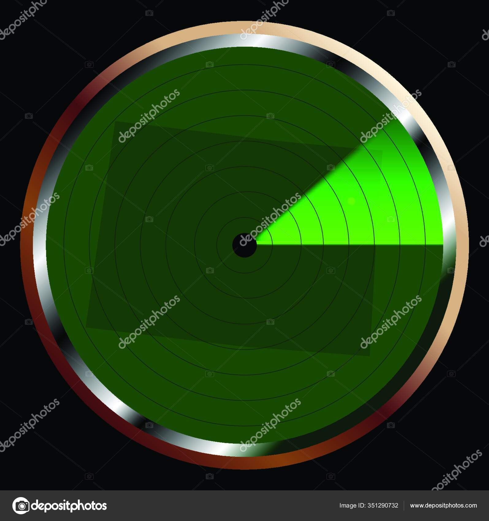 Screen Typical Radar Device Green Sweeping Colorado Stock Vector Image by ©PantherMediaSeller