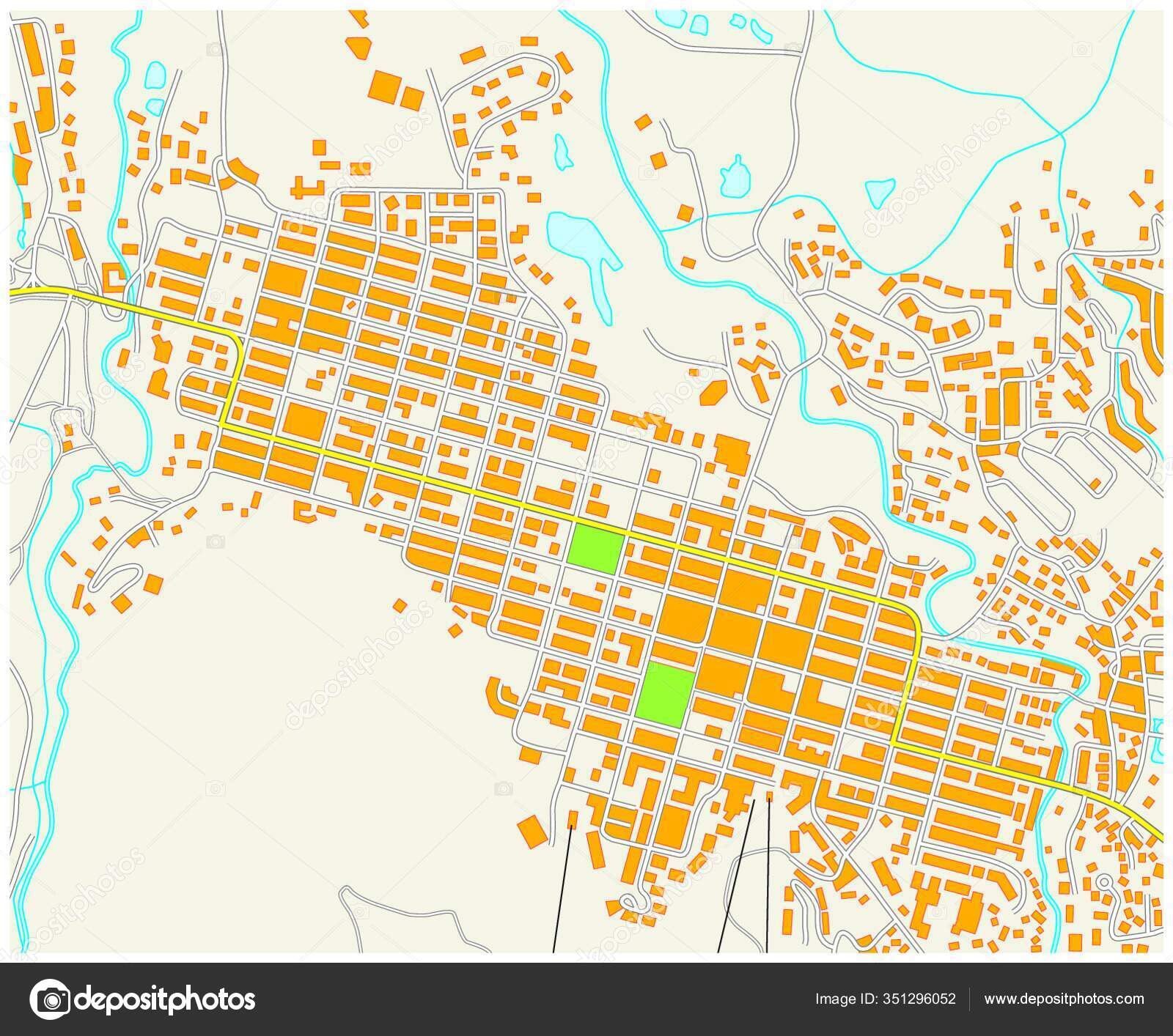Aspen Colorado Carte Vectorielle Ville image vectorielle par