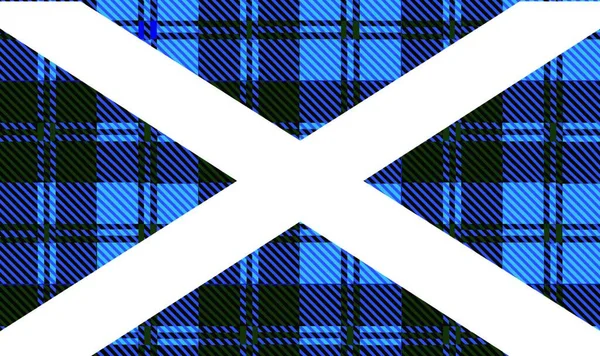 Σημαία Της Σκωτίας Ένα Spoof Μπλε Tartan Baclground — Διανυσματικό Αρχείο