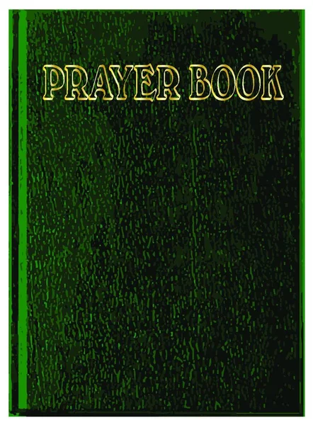 Zelená Přední Strana Knihy Modliteb — Stockový vektor