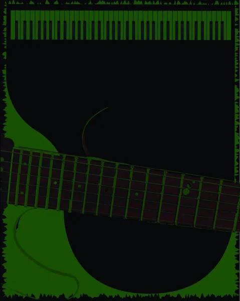 Фон Гітари Фортепіано Джазовому Стилі Плаката — стоковий вектор
