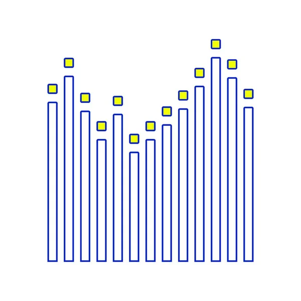 Icône Égaliseur Graphique Conception Ligne Mince Illustration Vectorielle — Image vectorielle