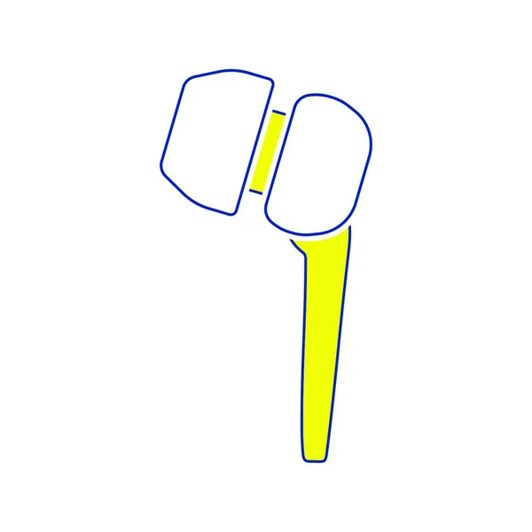 Ikona Sluchátek Mikrofonem Tenká Linie Design Vektorové Ilustrace — Stockový vektor