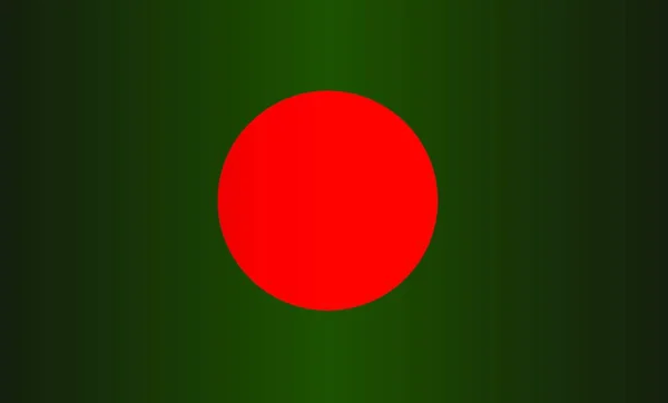 Bandeira Bangladesh Swith Red Dot Fundo Verde — Vetor de Stock