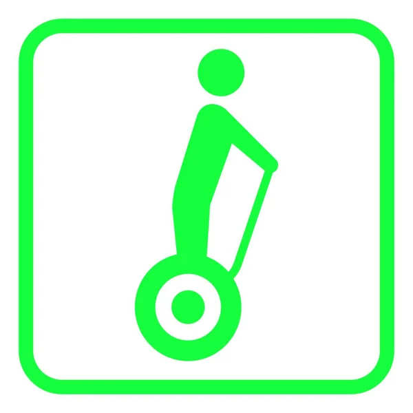 Selbstausgleichende Roller Piktogramm Symbol Vektor Illustration — Stockvektor