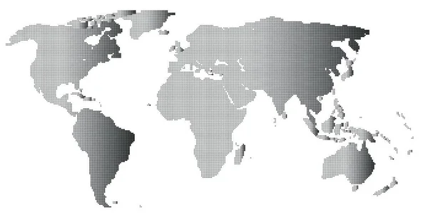 Vector Kaart Van Wereld Kaart Van Planeet Aarde — Stockvector