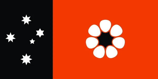 Nordterritoriets Flagga Landet Australien — Stock vektor
