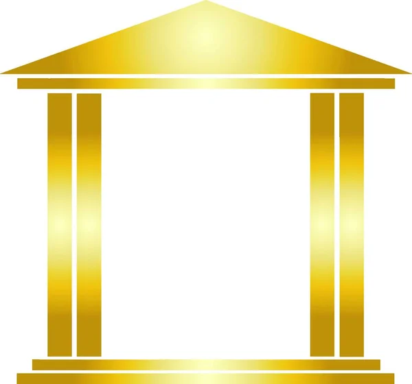 Pilares Finanzas Seguros Bienes Raíces Logotipo — Archivo Imágenes Vectoriales
