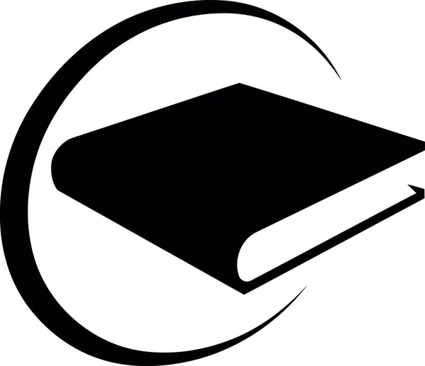 Книга Бібліотека Читач Наклейка Значок Логотип — стоковий вектор