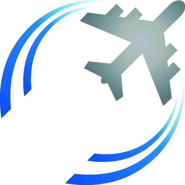 Vliegtuig Vliegtuig Transport Logistiek Reizen Luchthaven Logo — Stockvector