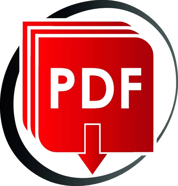 Pdf Fil Pdf Vektor Nedladdning Dokument Ikon Logotyp — Stock vektor