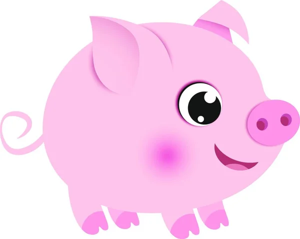 Criança Cartoon Porco Imagem Vetorial — Vetor de Stock