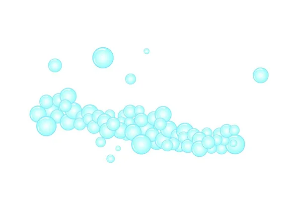 Cartoon Foam Bubble Isolated White Background — Stock Vector
