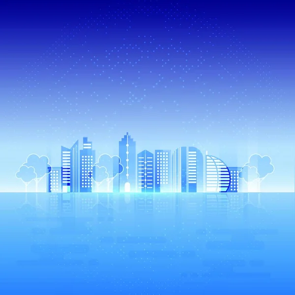 Rays Light Urban City Design Abstract Background Stock Vector — Stock Vector