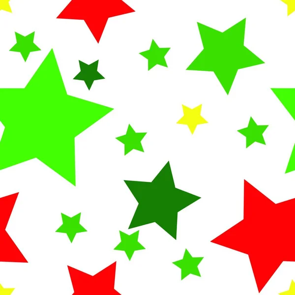 Nahtloses Sternenmuster Saisonales Weihnachtsmuster Vektorillustration — Stockvektor
