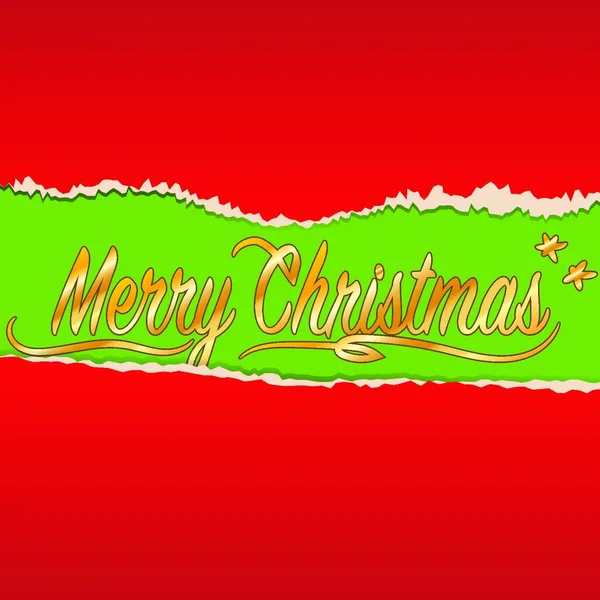 Decorativo Sfondo Natale Con Carta Strappata Utilizzando Come Carta — Vettoriale Stock