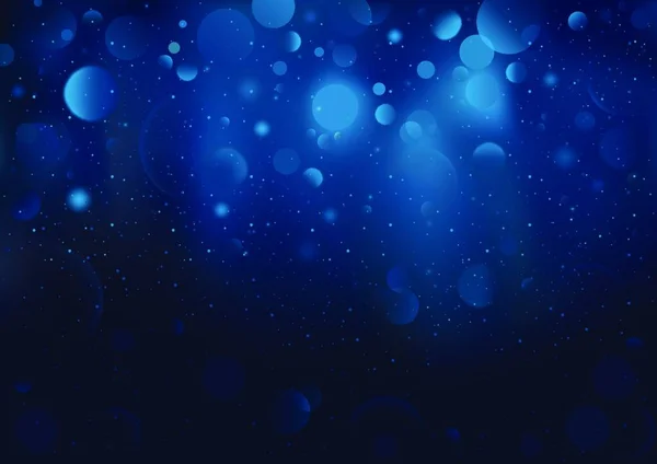 Μπλε Φόντο Bokeh Νύχτα Αφηρημένο Εικονογράφηση Διανυσματική — Διανυσματικό Αρχείο