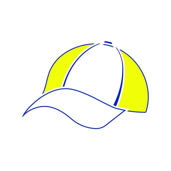 Піктограма Бейсбольної Шапки Дизайн Тонкої Лінії Векторні Ілюстрації — стоковий вектор