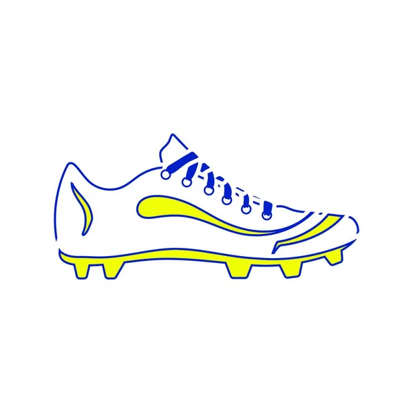 Baseball Boot Icon Thin Line Design Vector Illustration — Stock Vector