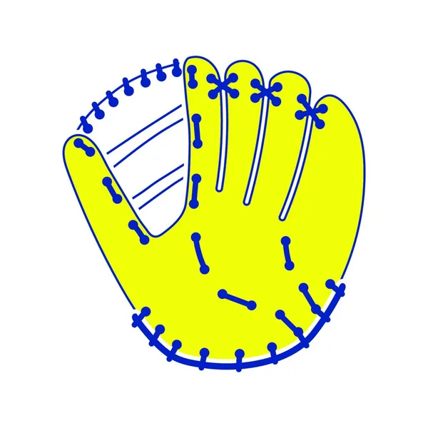 Baseballhandschuh Symbol Dünne Linie Design Vektorillustration — Stockvektor