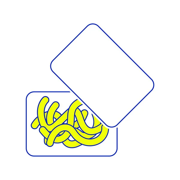 Іконка Черв Ячного Контейнера Дизайн Тонкої Лінії Векторні Ілюстрації — стоковий вектор
