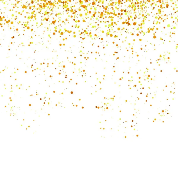 Geel Confetti Geïsoleerd Witte Achtergrond Abstract Gouden Onderdelen — Stockvector